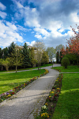 Fototapeta na wymiar Beautiful green parks for relaxation