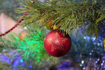Ball on Christmas tree