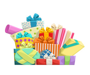 gifts group on white