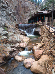 waterfall by Seven Falls in Colorado Springs