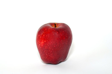 Fresh red apple isolated on white