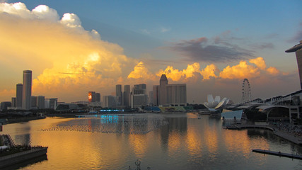 Fototapeta na wymiar View of Singapur Marina Bay