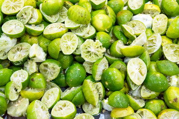 Limes peel waste from the Limes juice, Kaffir Lime