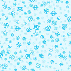Abstract seamless pattern with snowfall. Christmas greeting card template. Vector