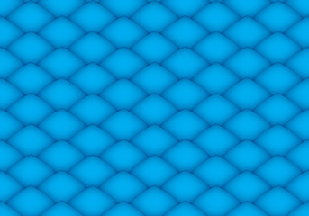 3d rendering. Seamless modern design blue fish or snake skin surface pattern curve texture background.