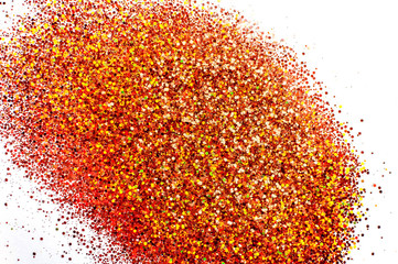 Orange glitter abstract background