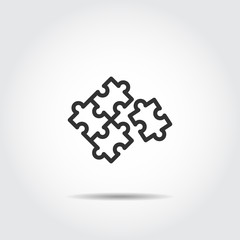 jigsaw icon vector illustration