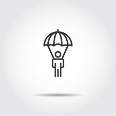 people parachute icon
