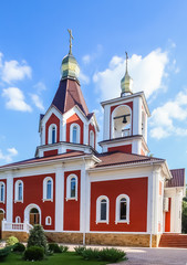 Fototapeta na wymiar Gelendzhik, village Divnomorskoe, Church of St. Sergius Radonezh. Krasnodar region. Russia