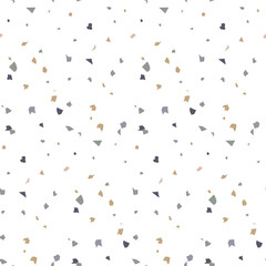 Abstract seamless pattern in terrazzo style. Vector wallpaper. Modern texture for wallpaper, backdrop, fabric, etc.