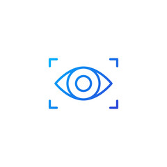 Eye scan vector icon