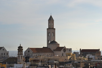 Fototapeta na wymiar Buildings, monuments and streets of Bari