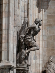 Naklejka premium Catedral de Milán (Duomo di Milano), estilo gótico.