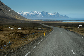 Road along Iceland south