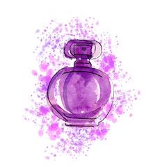 Violet perfume with drops