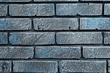 Naklejka premium light blue vintage striped brick wall texture - wonderful abstract photo background