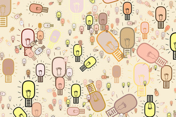 Abstract illustrations of bulb, conceptual. Wallpaper, background, backdrop & drawing.