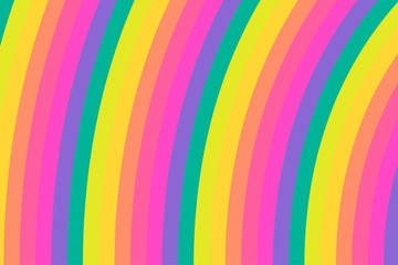 Obraz premium Different color rainbow lines. Multicolor Figures. Texture for print and Banner. Flat style