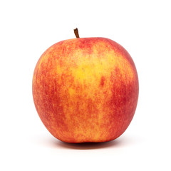 Red yellow apple. Isolated on white background.
