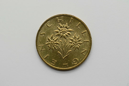 R&uuml;ckseite der ehemaligen 1 Schilling-M&uuml;nze aus &Ouml;sterreich