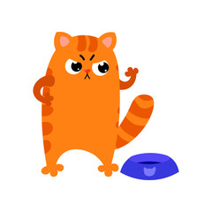  ute red cat with big black eyes and a nose in the form of a heart spends its free time.