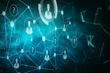 Digital business interface background