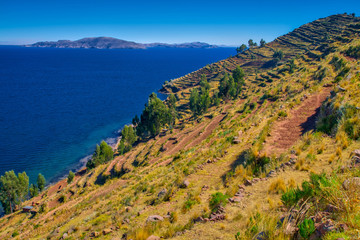 Fototapeta na wymiar Lake Titicaca Andes View