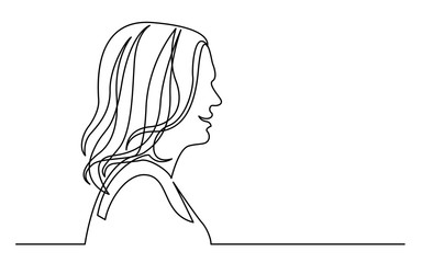 profile portrait of hair styled woman