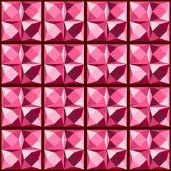 ornament of geometric figures of different shades of pink