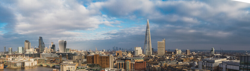 Fototapeta na wymiar City of London skyscrapers and The Shard highrise cityscape panorama - Stock image