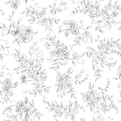 seamless  abstract floral background