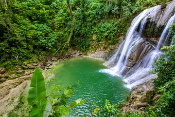 Gardinen Schöner Gozalandia-Wasserfall in San Sebastian Puerto Rico © PhotoSpirit
