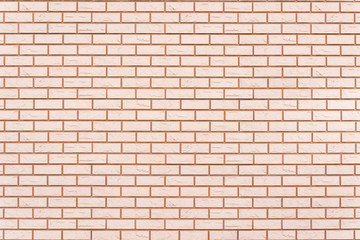 Wall of decorative facing light brown brick with dark brown seams, texture