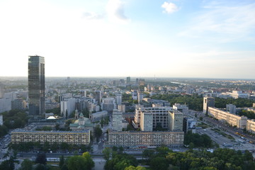 Fototapeta na wymiar Top view of Warsaw