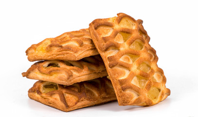 homemade pastry with pineapple on white background