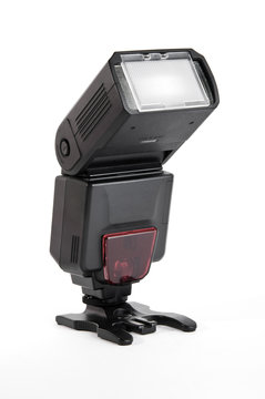 camera flash isolated on white background