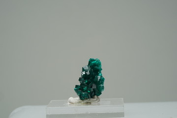 Dioptas, Dunkelgrün, Stufe, Kristalle, Namibia, Mineral, Edelstein