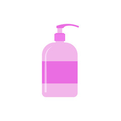 Soap bottle, flat design. Vector.