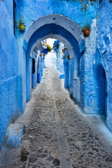 narrow street's tunnel in Morrocan city