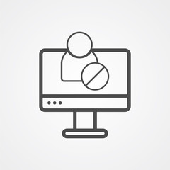 Computer user vector icon sign symbol