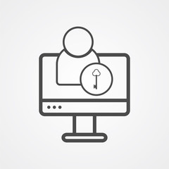 Computer user vector icon sign symbol