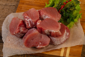 Raw pork tenderloin