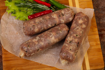 Pork sausages for grill