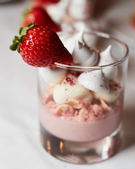 Desserts on a white background. Delicious cakes.