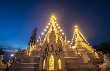 Phra That Doi Kong Mu Temple, Important buddhist temple and a famous tourist destination at Mae Hong Son Province, Thailand..