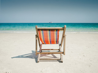 Lounger on the beach in Thailand