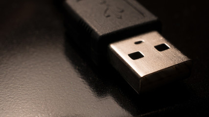 USB cable close up