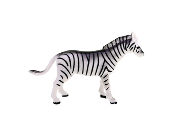 Obraz na płótnie Canvas toy zebra isolated