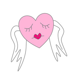 Sad heart with wings