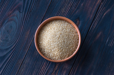 Bowl of brown sugar